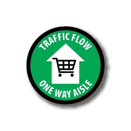 Ergomat 30in CIRCLE SIGNS Traffic Flow One Way Aisle DSV-SIGN 900 #3965 -UEN